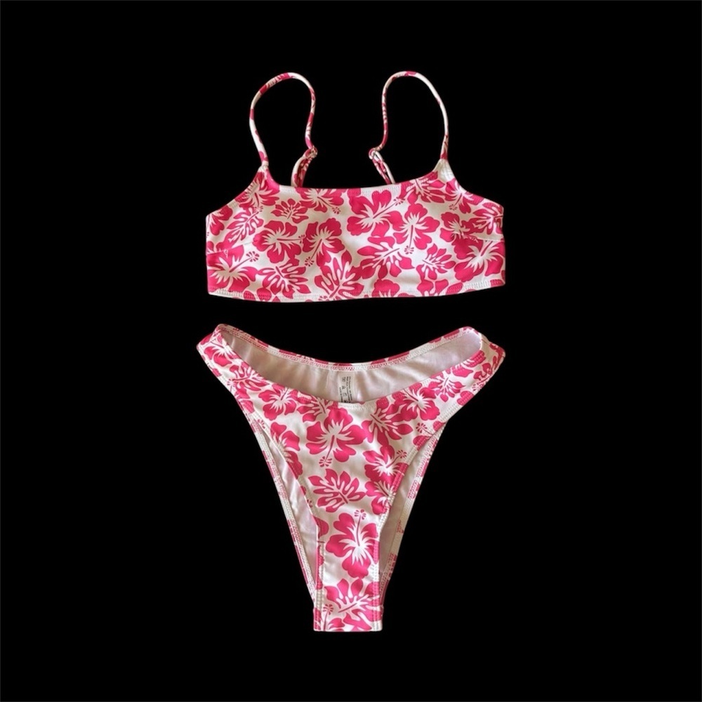 Pink Floral Bikini Set
